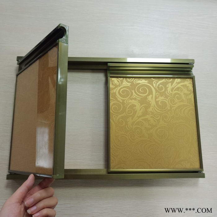 铝合金橱柜门铝型材韵吉现货直销晶钢门铝材图4