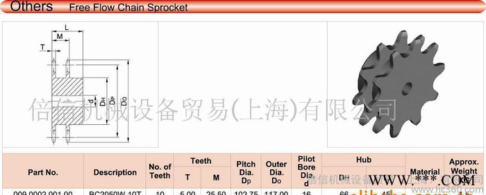 工业铝型材流水线配件 倍速链轮图2
