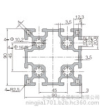 上海松江9090W重型框架机电机械保护框架重型铝材深加工组装设计 9090铝型材图3