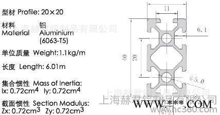 有现货 6063-T5工业流水线自动化欧标双槽铝型材2040图2