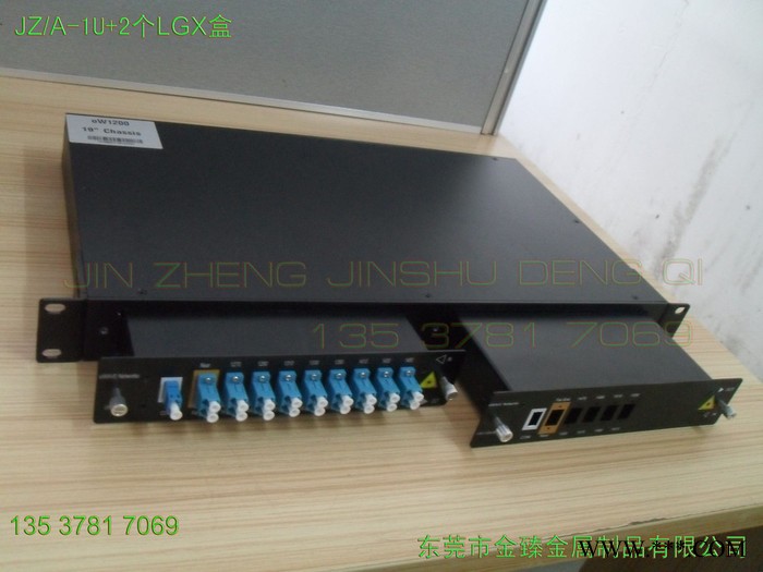 供应金臻1U铝型材插入式（LGX）波分设备机箱，铝合金机箱图2
