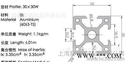 有现货 可6063-T5工业自动化流水线欧标圆孔铝型材3030图2