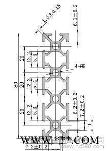 云南工业型材有现货 6063-T5工业自动化流水线欧标铝型材2080图2