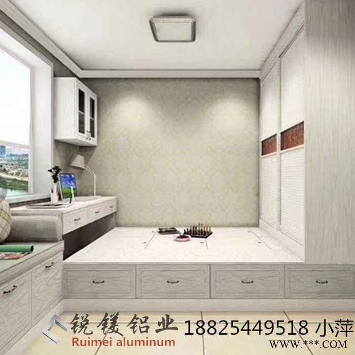 锐镁铝业**批发全铝仿木纹柜体铝型材 铝合金家居酒柜定制图7