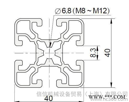 工业型材 铝型材 4040 流水线铝材图2