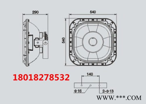 森本免维护节能防爆灯SBD1130-YQL150 防爆泛光灯150W 防爆无极灯图7