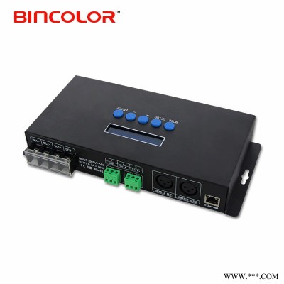 珠海缤彩BC-216以太网artnet转SPI像素彩灯控制器,TM1814全彩灯条控制器