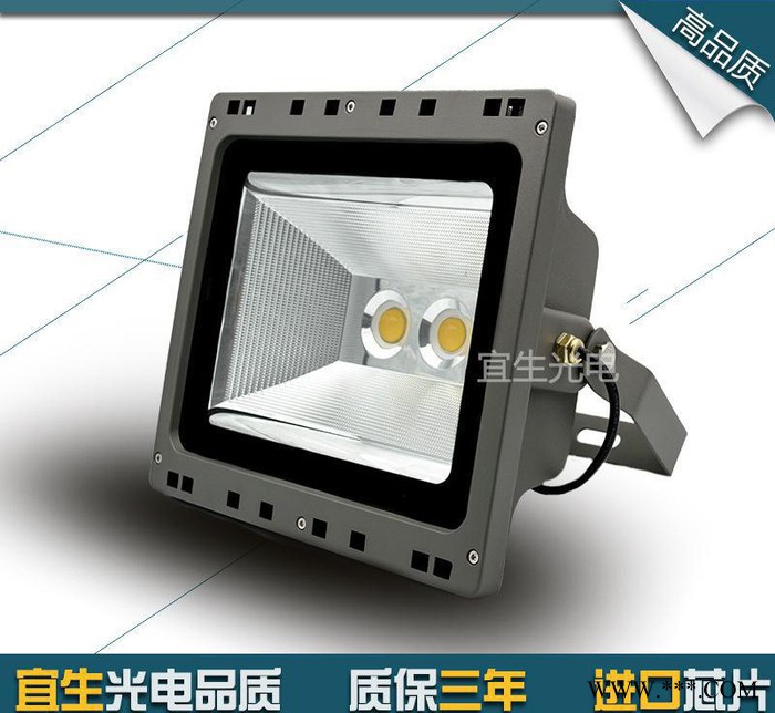 宜生光景批发散光LED投光灯户外防水 100W led投光灯 广告灯工程射灯图1
