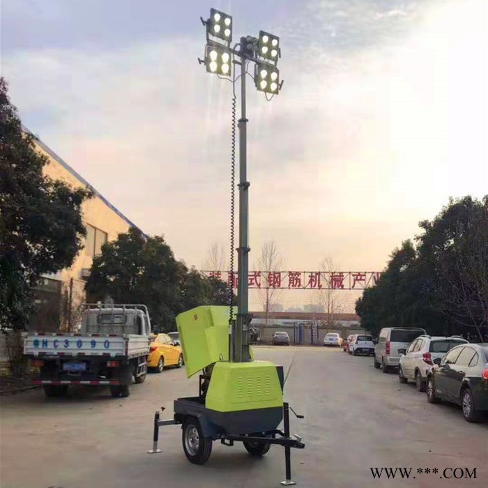 自发电照明车 隧道施工照明车 防汛可升降灯塔  拖车式九米照明车DQ 金卤灯照明车 拖车式 七米灯塔图3