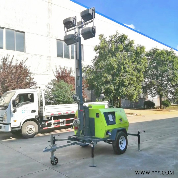 自发电照明车 隧道施工照明车 防汛可升降灯塔  拖车式九米照明车DQ 金卤灯照明车 拖车式 七米灯塔图7