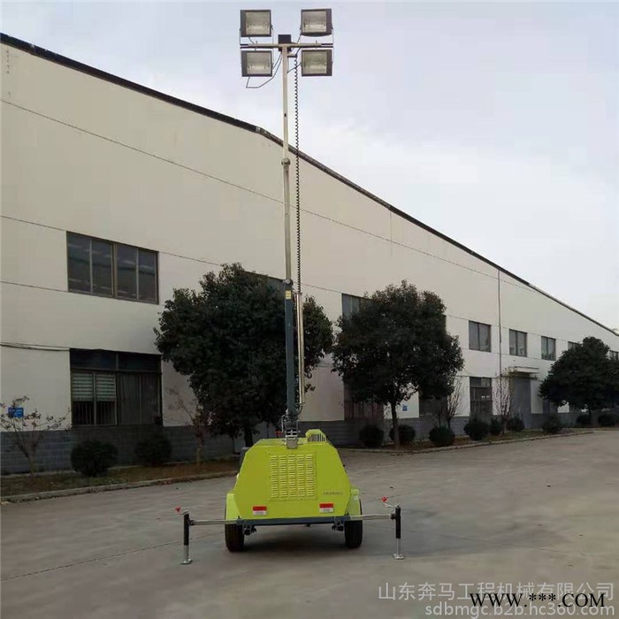 自发电照明车 隧道施工照明车 防汛可升降灯塔  拖车式九米照明车DQ 金卤灯照明车 拖车式 七米灯塔图2