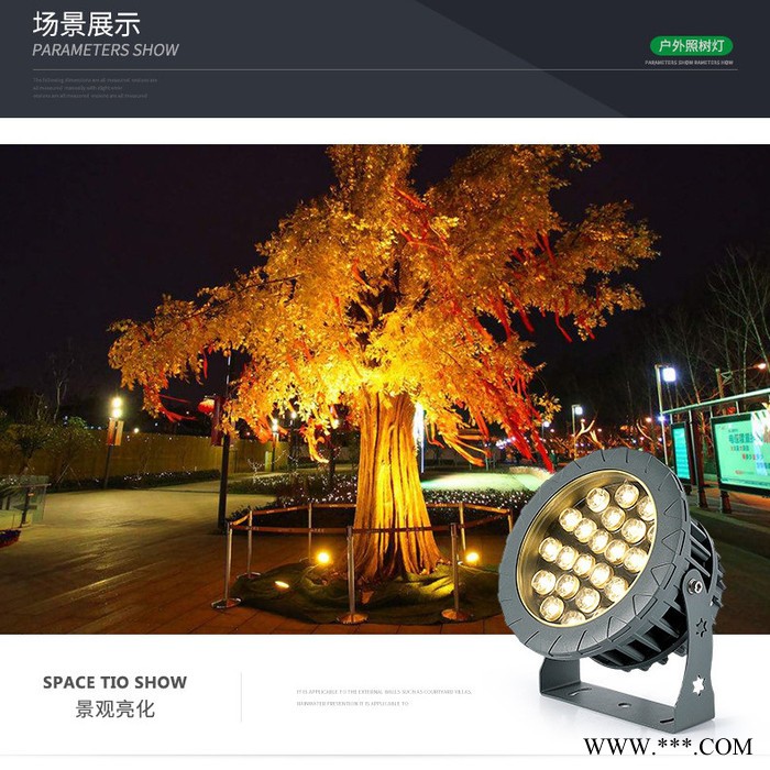 亿帆光电  led投光灯 DMX512投光灯 led照树灯 led投射灯 景观灯七彩射灯图4