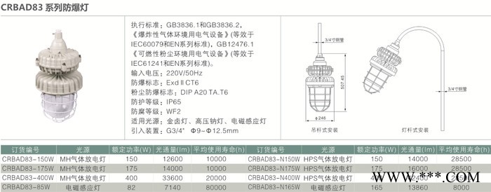 北京CRBAD83防爆灯 防爆无极灯 防爆泛光灯  一体化防爆泛光灯  隔离式防爆灯图3