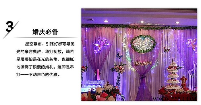 流行雨 led冰条灯满天星灯串婚庆节日彩灯户外圣 led彩灯闪灯串灯ktv酒吧满天星星灯婚庆装饰灯圣诞灯小彩灯霓虹灯图5
