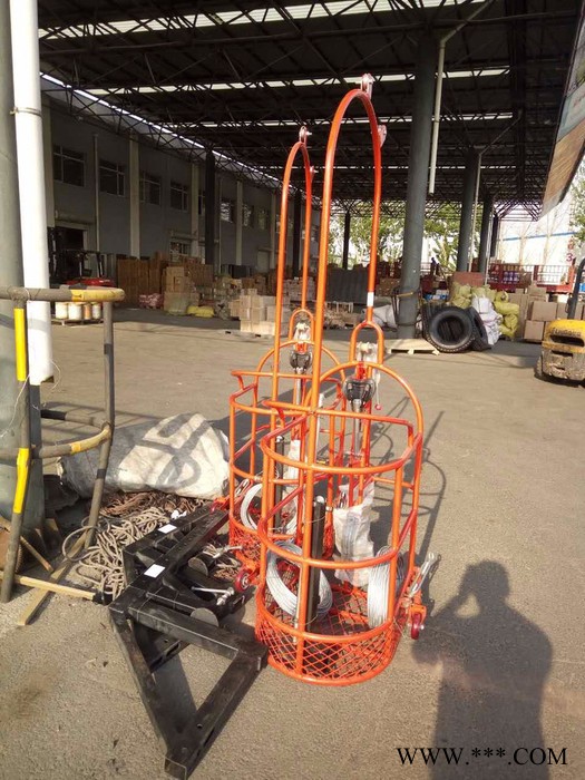 厂家供应华彩ZLJP200小型轻便单人脚蹬 吊篮建筑外墙保温吊篮 风电工程 户外广告 霓虹灯箱工程小吊篮图4