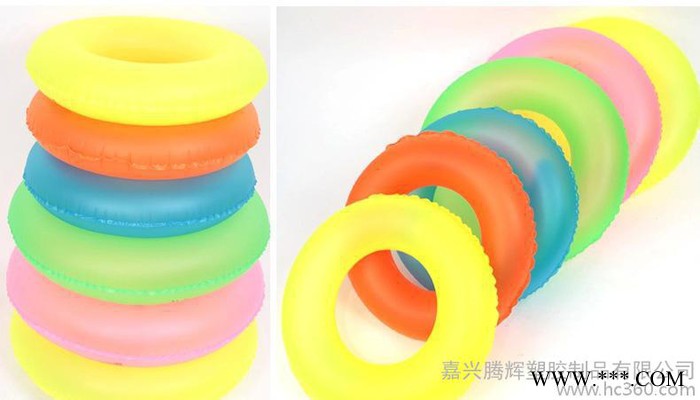 大量批发订做磨砂霓虹灯儿童腋下游泳圈 多色环保安全浮圈图1
