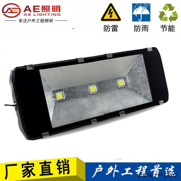AE照明LED投光灯 工矿灯泛光灯路灯投射灯户外室外防水100W200W300W400W 1芯70W 正白 户外广告牌灯图3