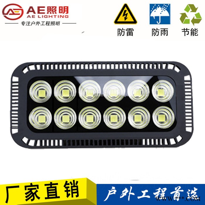 聚光1000W400W500w600W瓦隧道灯工矿灯投射灯LED投光灯工地照明灯图2