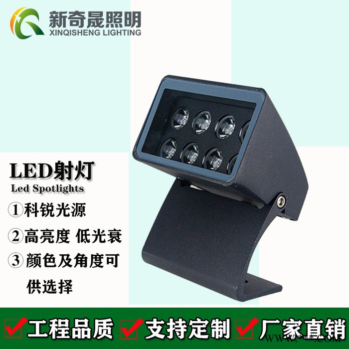 led投射灯楼体河道公园室外亮化照明投光灯防水led射灯厂家新奇晟图1
