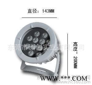 供应rgb投光灯 大功率led投光灯12W圆形 浙江投光灯厂家图3