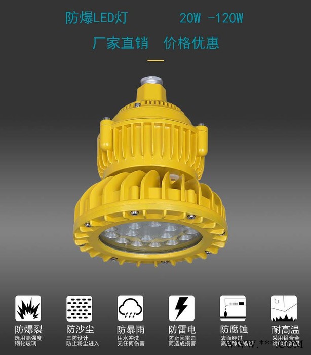 中沈防爆BAD85防爆LED灯BAD85-50W防爆泛光灯50w防爆灯具图2