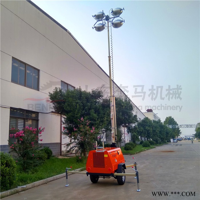 牵引式照明灯车 泛光灯应急抢险照明车 全方位照明亮度大 照射远距离应急照明车MT图8