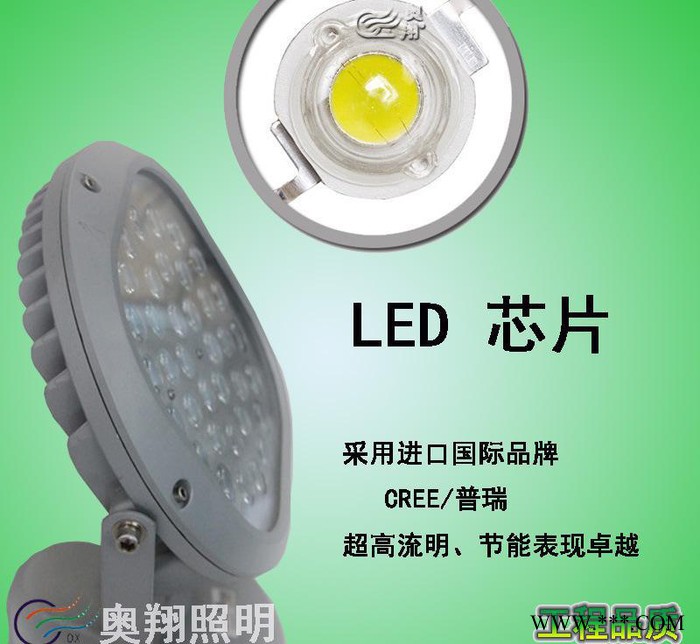 外控投光灯 24w投光灯 512投光灯 投射灯 OX-TGD-24w 新款圆 奥翔科技图2