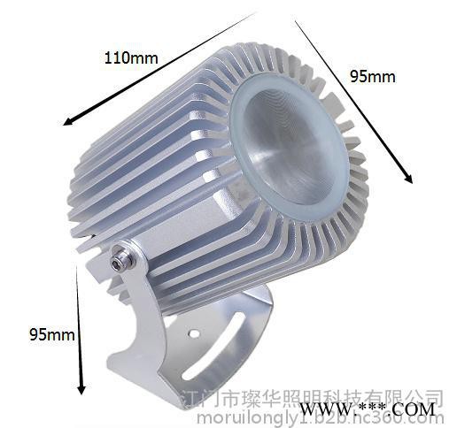 LED投光灯，10W户外聚光照明景观投光灯，光束聚光LED投光灯，亮化聚光灯图3