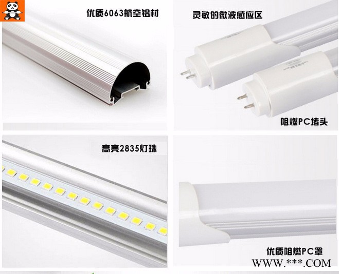 北京停车场led感应灯管 熊猫T8A15图2