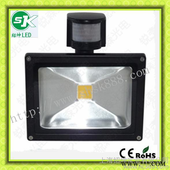 上海绍坤 LED人体感应投光灯   SHSK-TGD-50W   LED感应投光灯图2