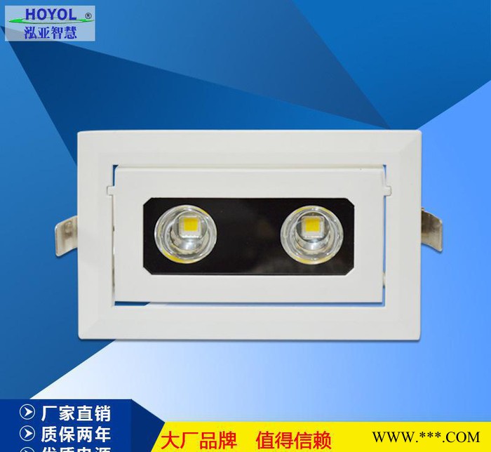 深圳LED投光灯直销30W双光源COB投光灯 LED厚料**投光灯图2