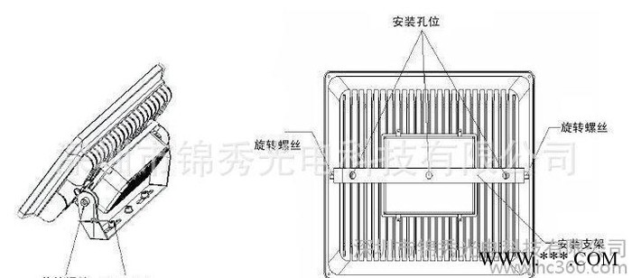 方形led投光灯JX-TG030W-002 新款led投光灯图3