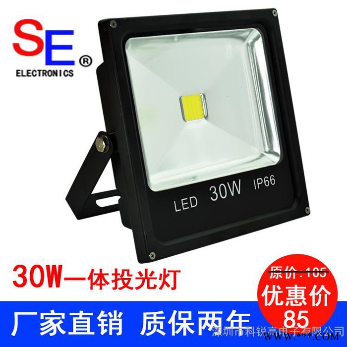 SE/科锐高led投光灯30W一体投光灯户外防水泛光灯