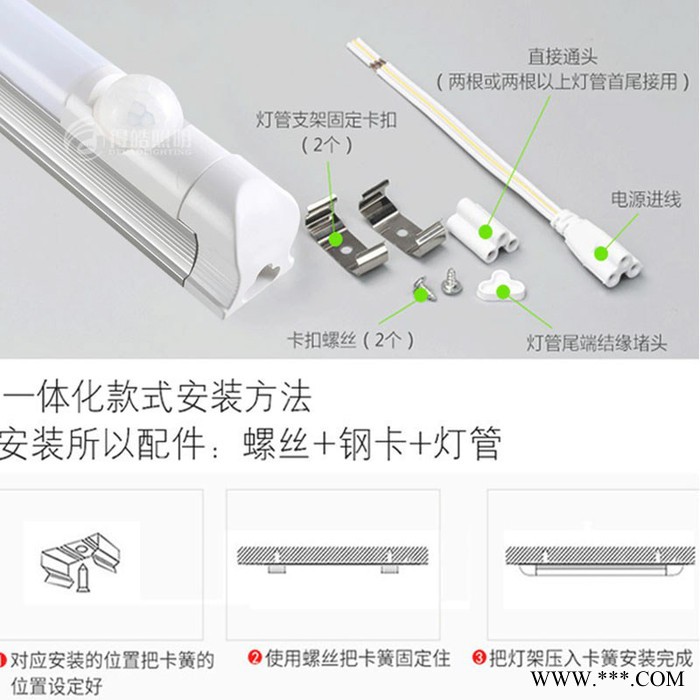得皓照明DH-RTYTH012 LED一体化人体感应灯管图5