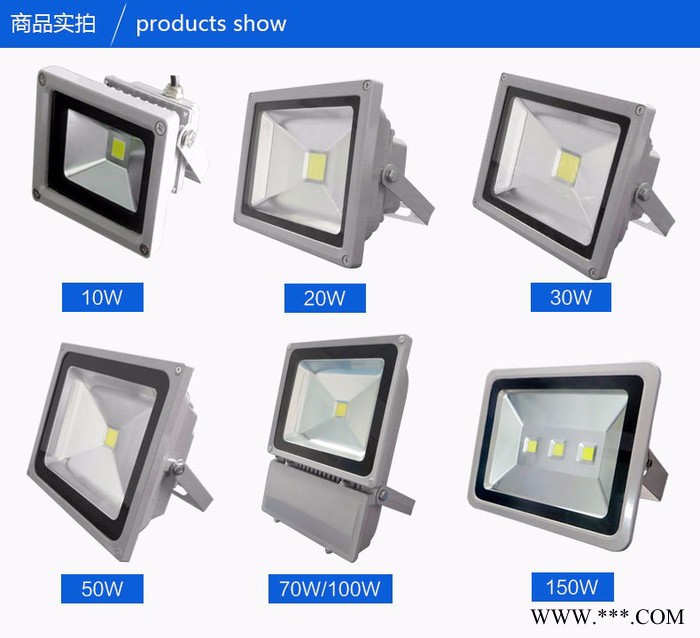 沛阳光电深圳 LED投光灯LED投光灯50W/100W/200W/300W泛光灯户外射灯图1
