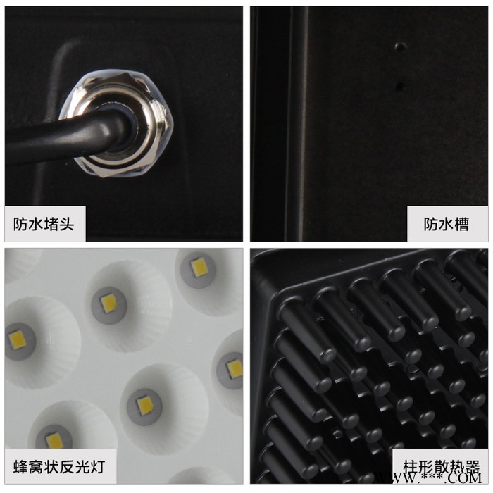 千与蜂窝款 LED投光灯LED投光灯工地隧道广告牌泛光灯防水户外照明投射聚光灯具图4