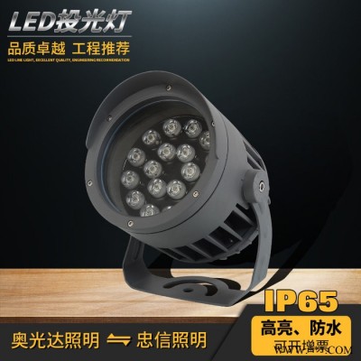 外墙一束光投光灯led户外射灯超远射程光束灯光柱灯窄光灯聚光灯 LED投光灯
