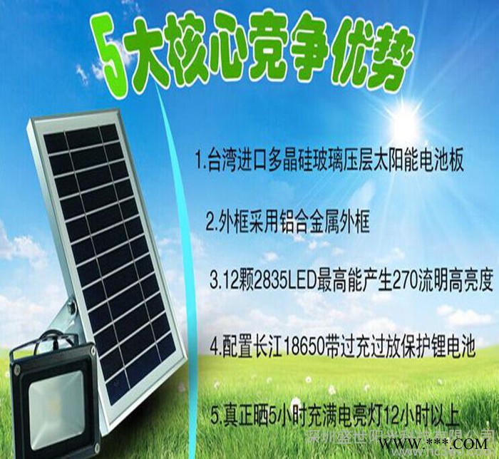 出售 太阳能泛光灯 户外超亮度 防水 LED投光灯 投射灯图1