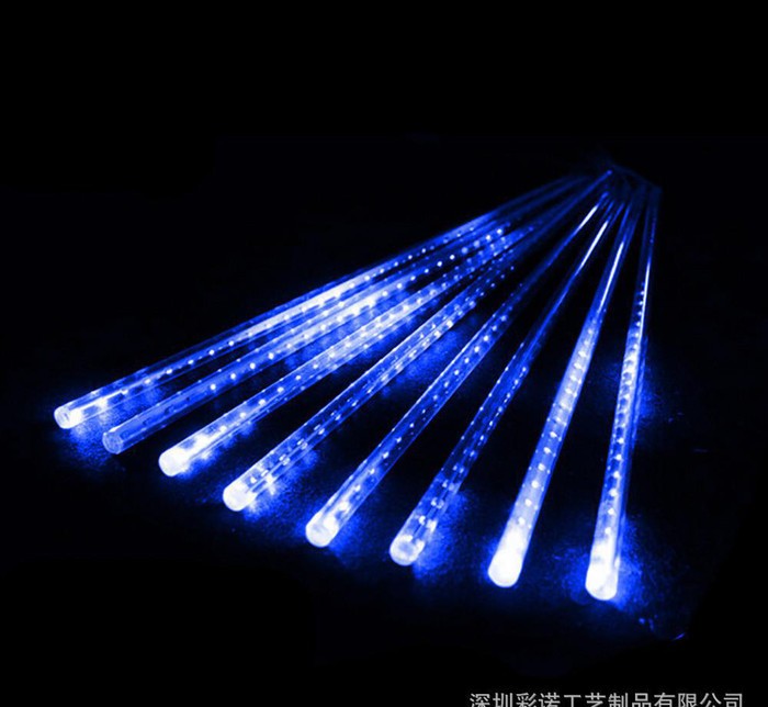外贸LED流星雨灯30cm亮化流星灯管景观装饰灯圣诞节日彩灯图2