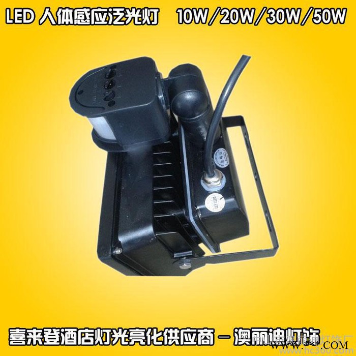 供应LED人体感应投光灯 红外感应 50W泛光灯 质保两年 ** LED感应投光灯图3