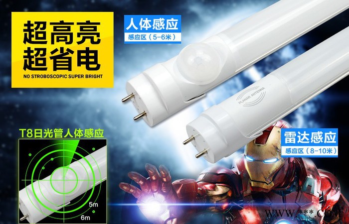 河北 天津led日光灯 沧州福光led微波雷达日光灯管型号FGWBT802-18W**芯片灯管** 商场超市专用图2