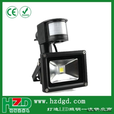 LED投光灯泛光灯楼道灯红外线人体感应灯20W 30W 户外防水