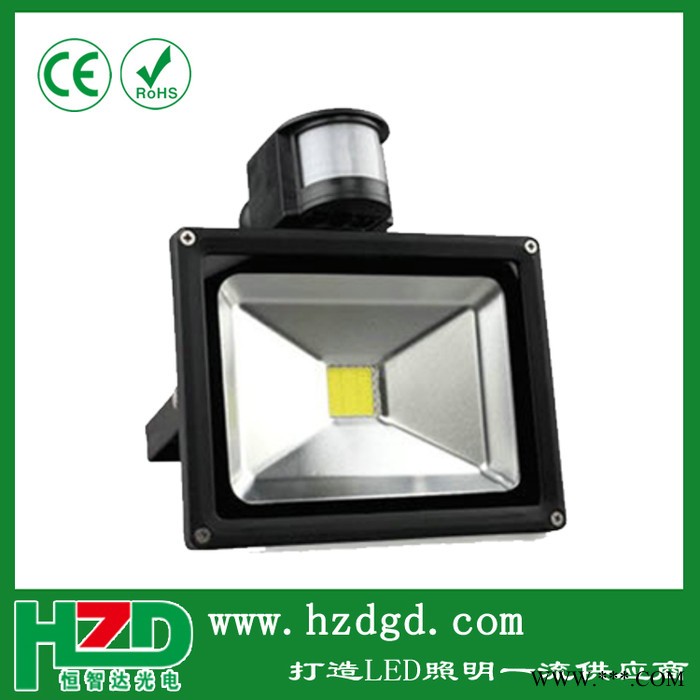 LED投光灯泛光灯楼道灯红外线人体感应灯20W 30W 户外防水图2
