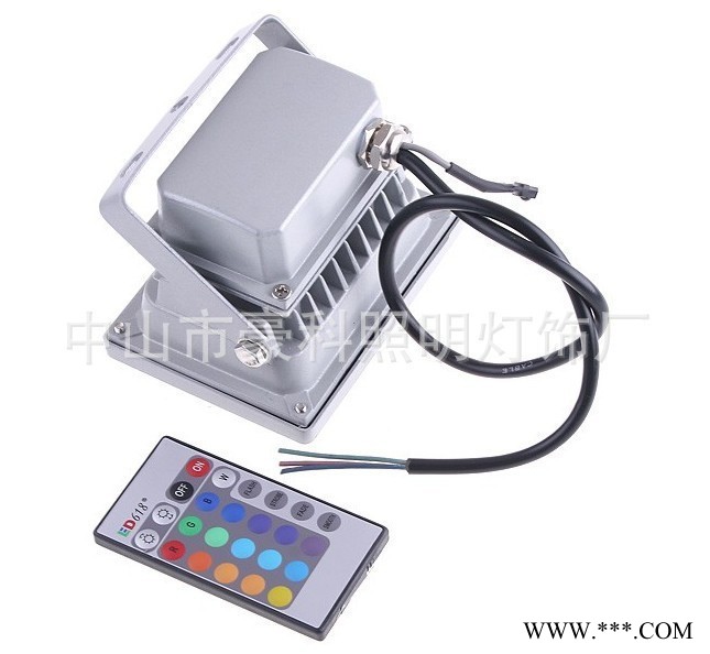 豪科HK-FGD-10W-RGB投射灯10W带遥控豪科七彩RGB投光灯 LED泛光灯 RGB射灯足瓦质保3年 现货供应图3