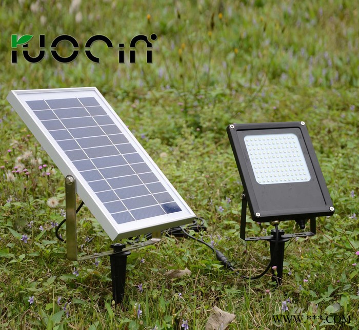 若盛 新款15w LED超亮太阳能泛光灯 户外花园庭院灯 光控太阳能灯图2