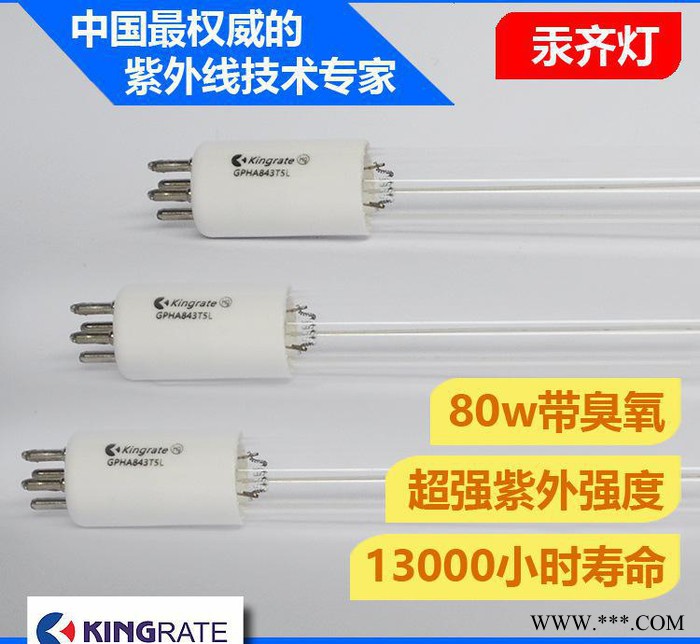 君睿80w带臭氧汞齐紫外线灯管 GPHA843T5VH|HO图1