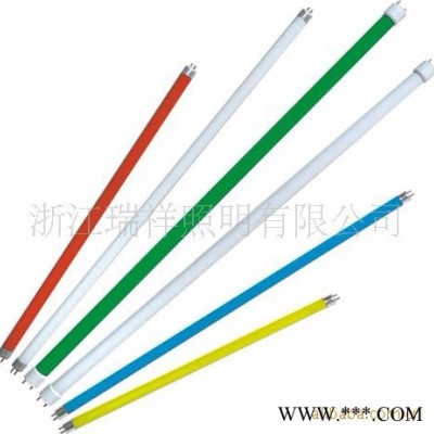 Ricky/瑞旗彩色荧光灯管色彩艳丽，外形美观，寿命长，拥有红、绿、蓝、黄等多种颜色。可适用于装饰照明等用途