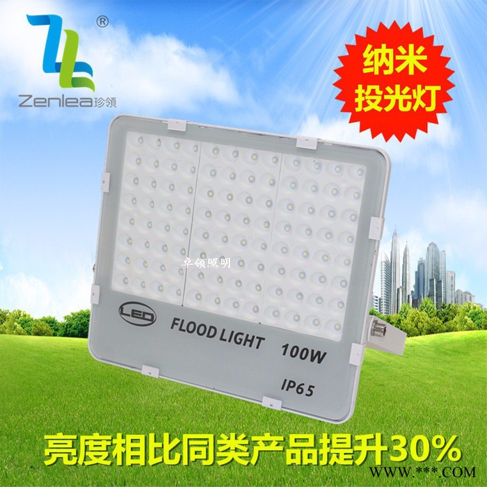 Zenlea珍领ZL-FL100-G LED投光灯150W 聚光贴片泛光灯 户外纳米投射灯 室外防水景观灯图5