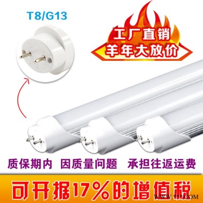 T8椭圆led灯日光灯管超亮节能灯棍单双管带罩led专用支架