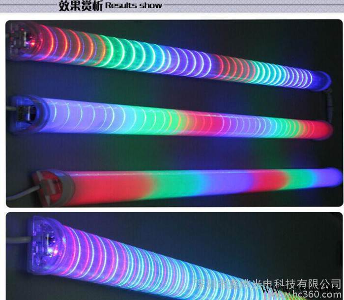 **推荐 LED 220V 5050贴片护栏管内控六段 led全彩数码户外灯管图3